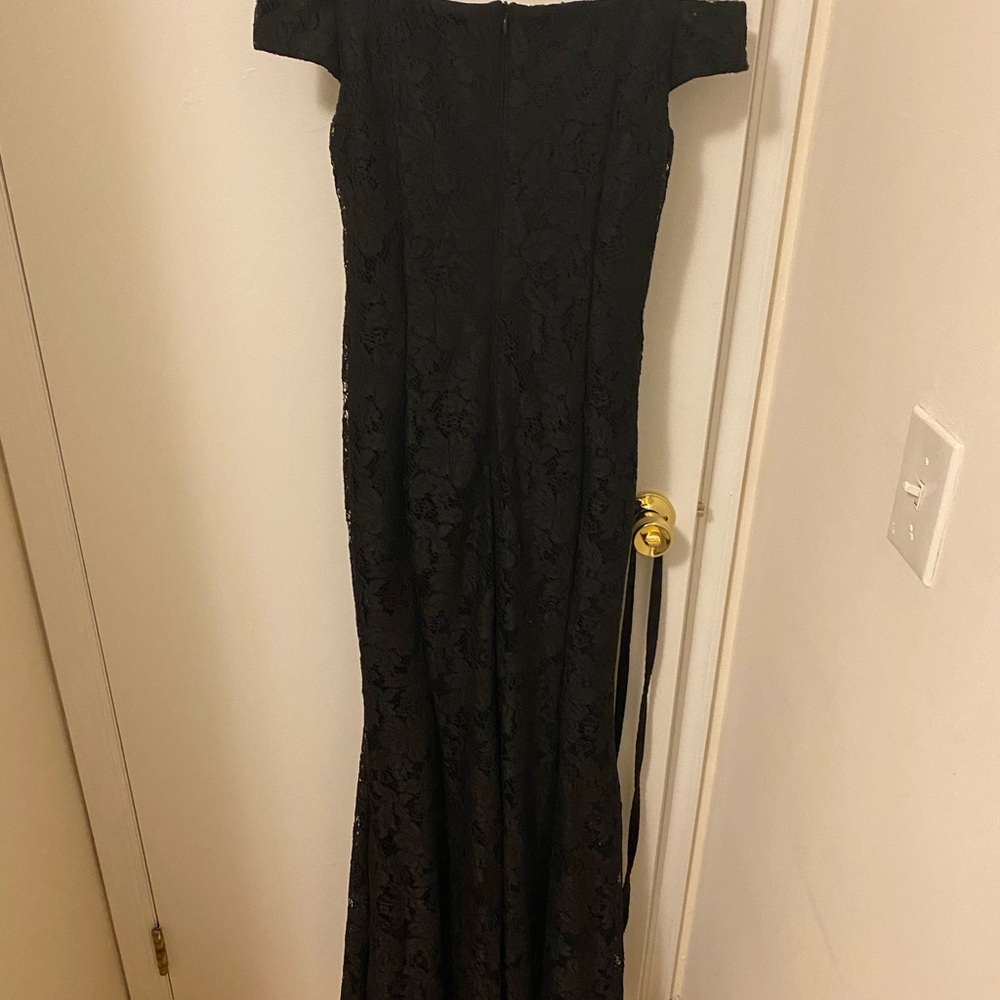 Black lace gown